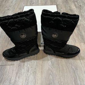 Coach Drexel Quilted Winter Black Boots